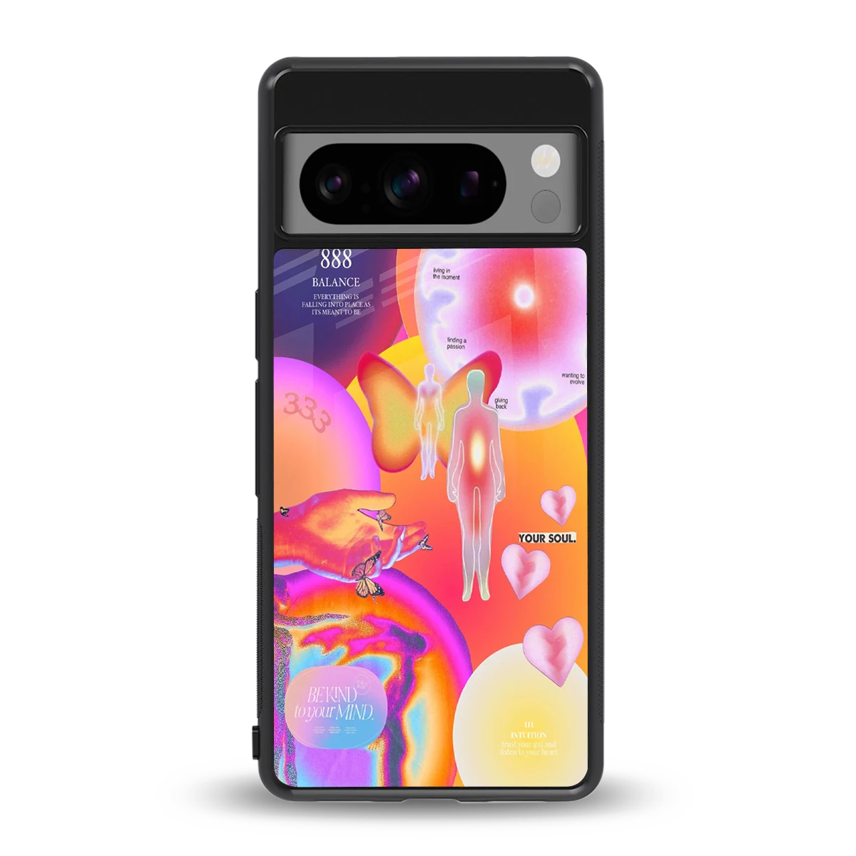 Cosmic Trinity back phone cover | glass case for google pixel 8 pro