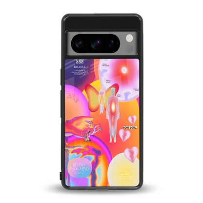Cosmic Trinity back phone cover | glass case for google pixel 8 pro