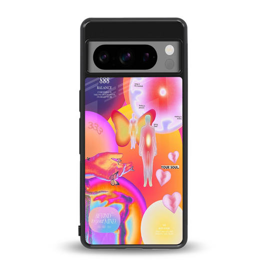 Cosmic Trinity back phone cover | glass case for google pixel 8 pro