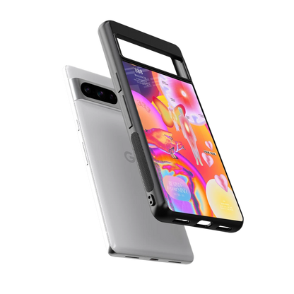 Cosmic Trinity sleek google pixel 8 pro cover with tempered glass back and TPU edges