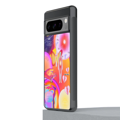 Cosmic Trinity stylish phone case for google pixel 8 pro | glossy glass and slim fit