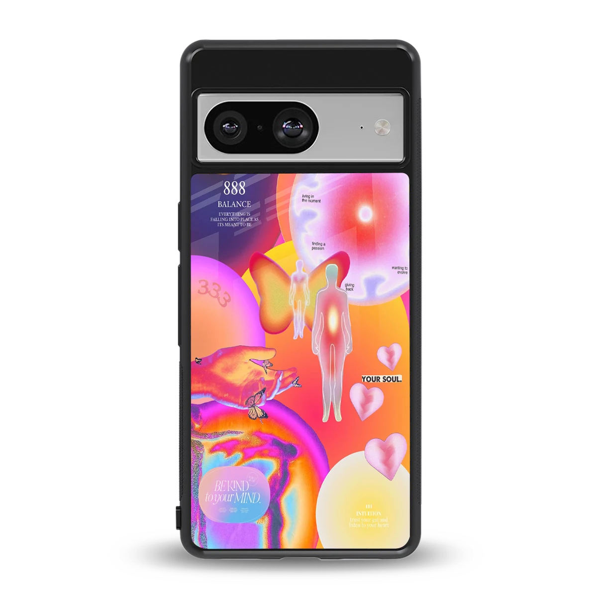 Cosmic Trinity back phone cover | glass case for google pixel 8