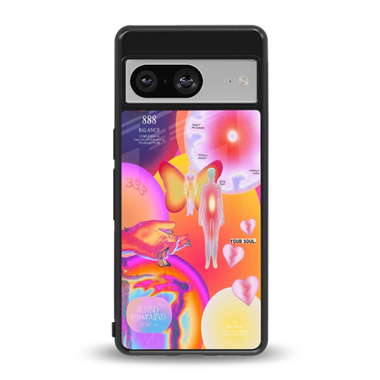 Cosmic Trinity back phone cover | glass case for google pixel 8