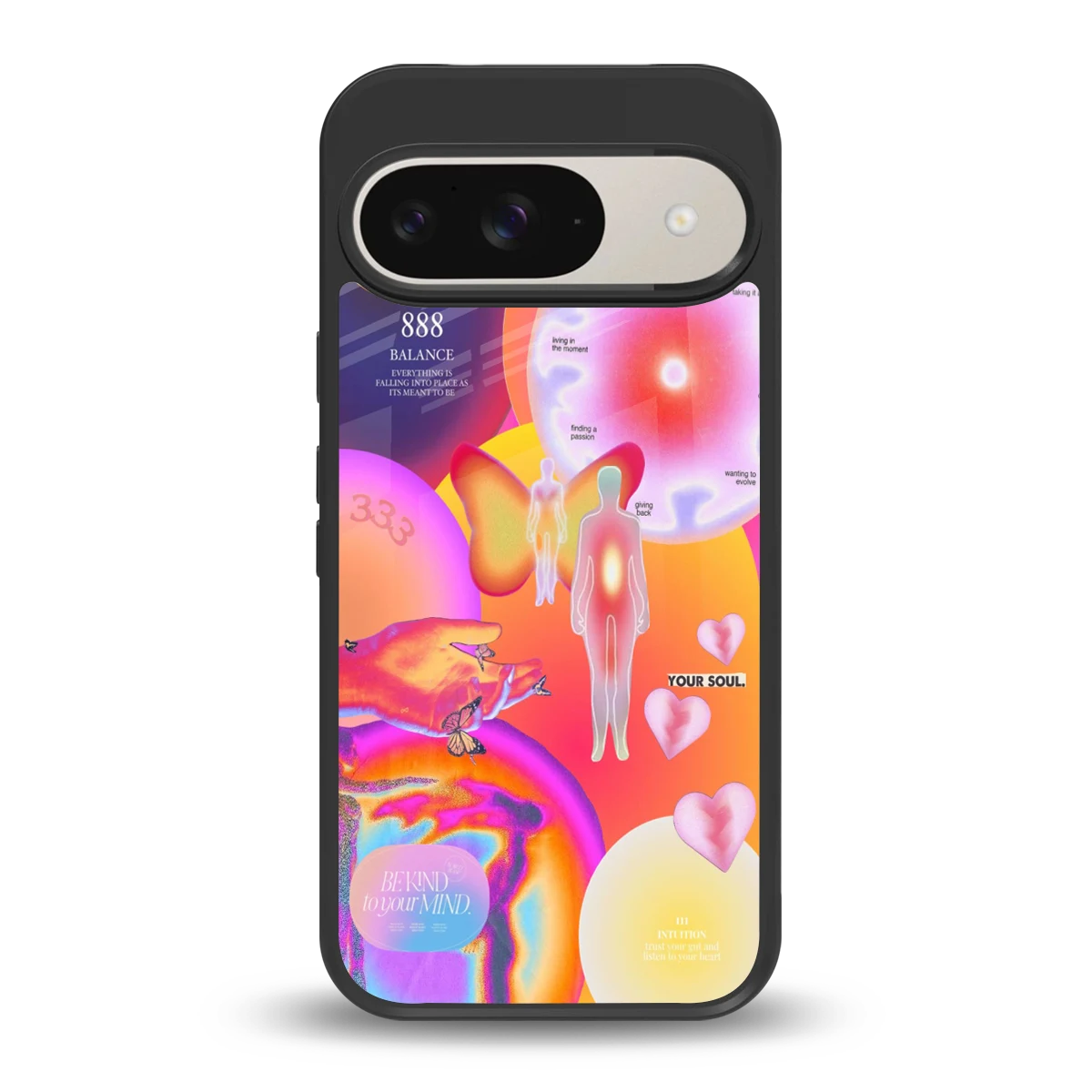 Cosmic Trinity back phone cover | glass case for google pixel 9