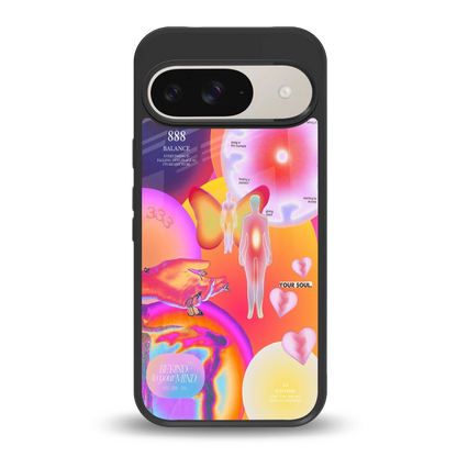 Cosmic Trinity back phone cover | glass case for google pixel 9