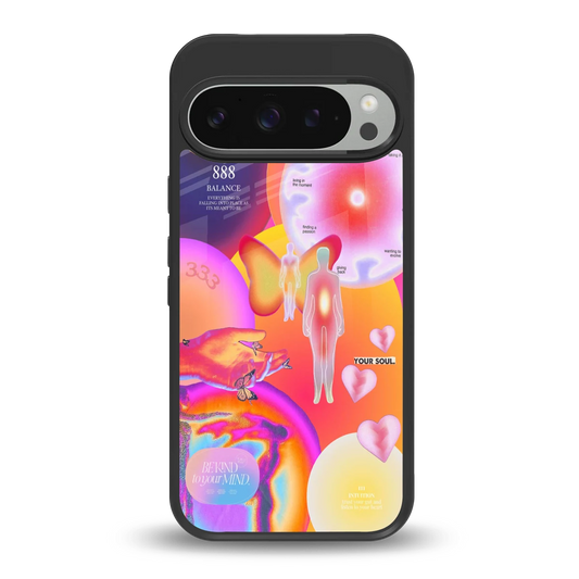 Cosmic Trinity back phone cover | glass case for google pixel 9 pro