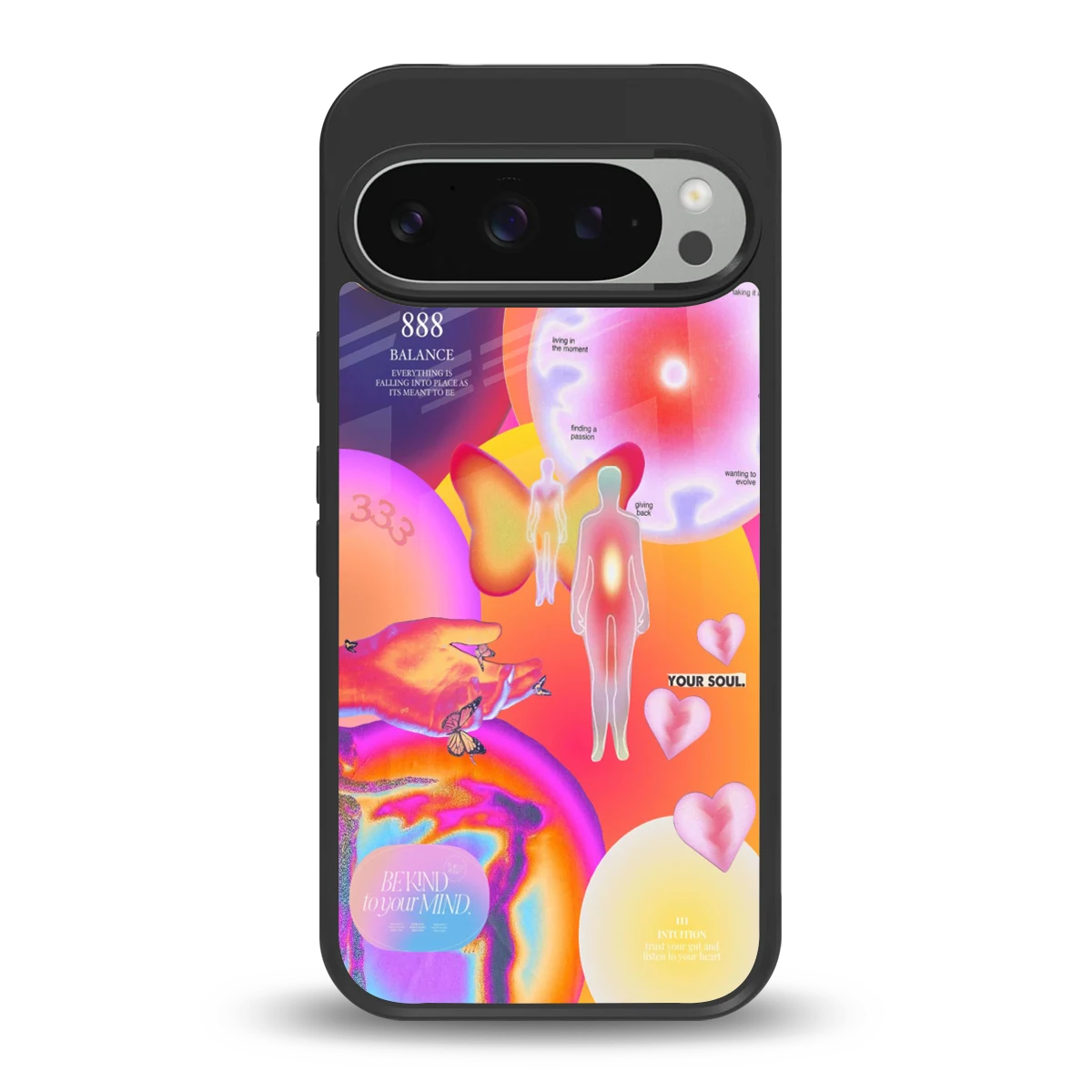 Cosmic Trinity back phone cover | glass case for google pixel 9 pro xl