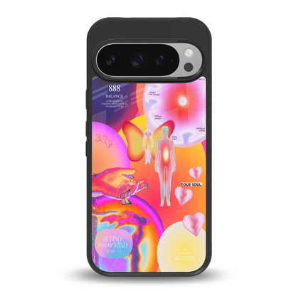 Cosmic Trinity back phone cover | glass case for google pixel 9 pro xl