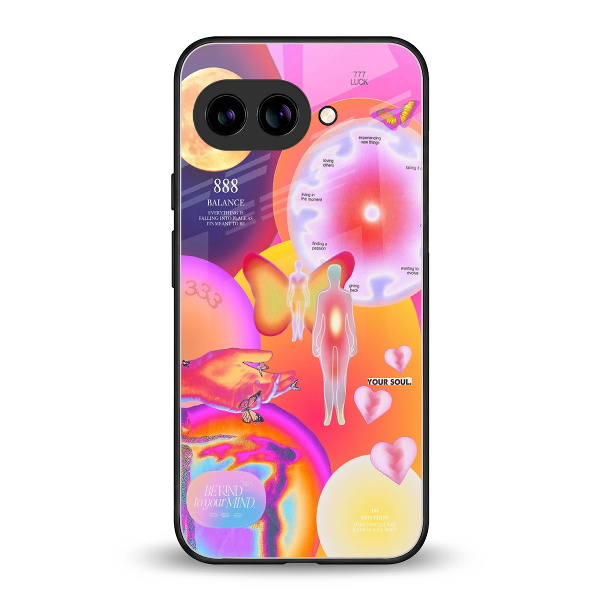 Cosmic Trinity back phone cover | glass case for google pixel 10a