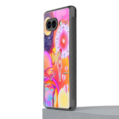 Cosmic Trinity google pixel 10a mobile cover | shockproof glass phone case