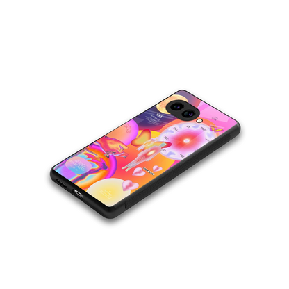 Cosmic Trinity stylish phone case for google pixel 10a | glossy glass and slim fit