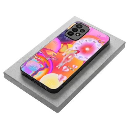 Cosmic Trinity stylish phone case for samsung galaxy a23 | glossy glass and slim fit