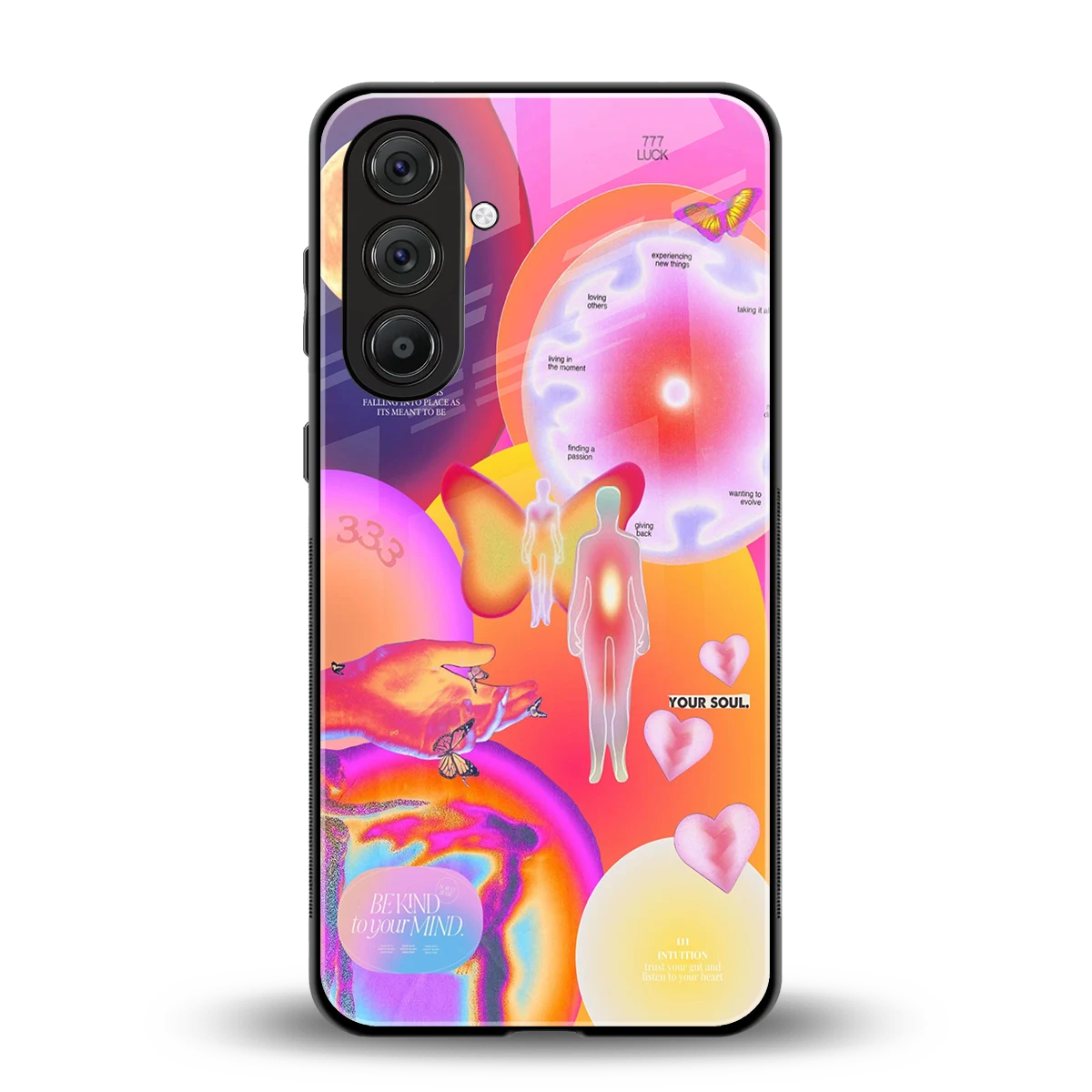 Cosmic Trinity back phone cover | glass case for samsung galaxy a17 5g