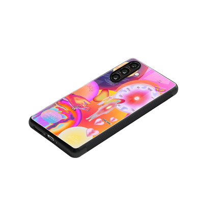 Cosmic Trinity stylish phone case for samsung galaxy a14 5g | glossy glass and slim fit