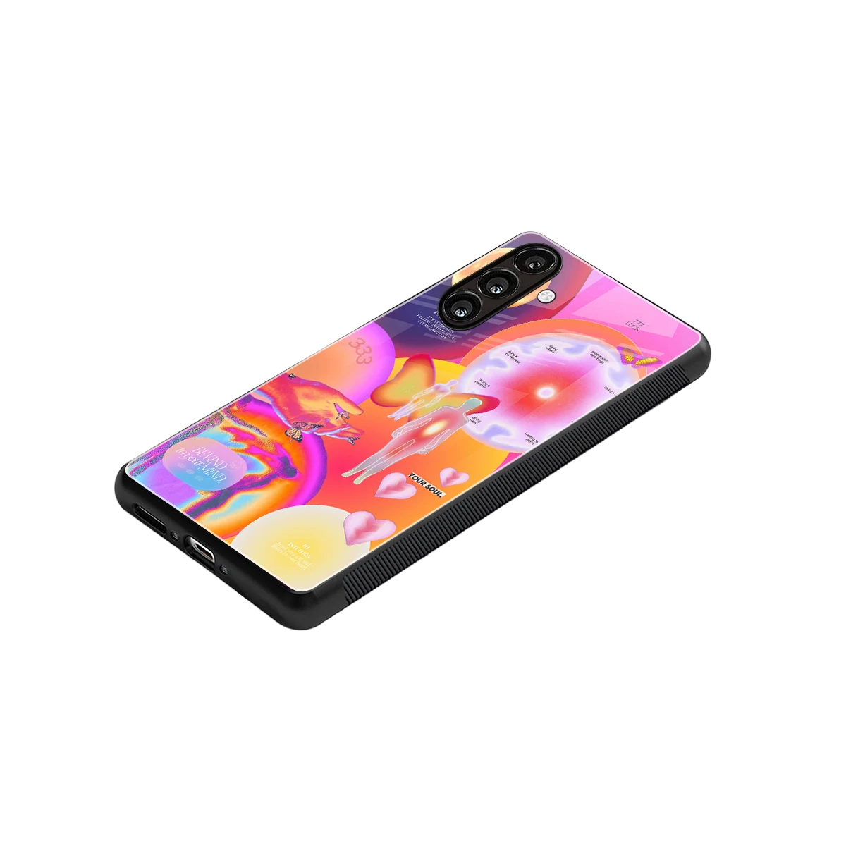 Cosmic Trinity stylish phone case for samsung galaxy m34 5g | glossy glass and slim fit