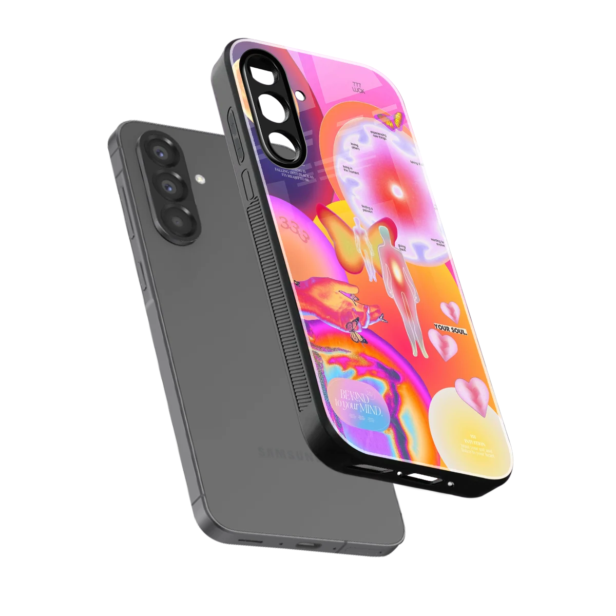 Cosmic Trinity sleek samsung galaxy a17 5g cover with tempered glass back and TPU edges