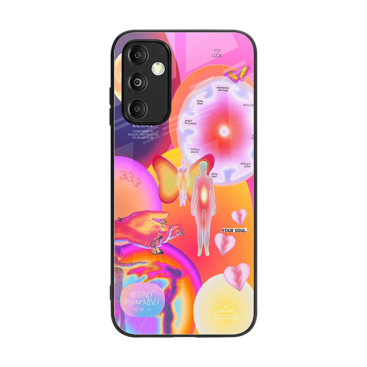 Cosmic Trinity back phone cover | glass case for samsung galaxy m14 5g