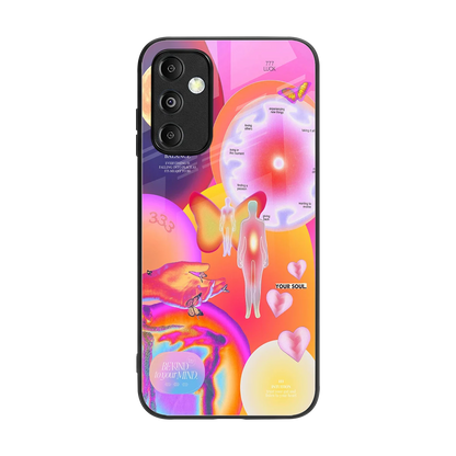 Cosmic Trinity back phone cover | glass case for samsung galaxy m14 5g