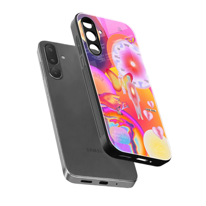 Cosmic Trinity sleek samsung galaxy m56 5g cover with tempered glass back and TPU edges
