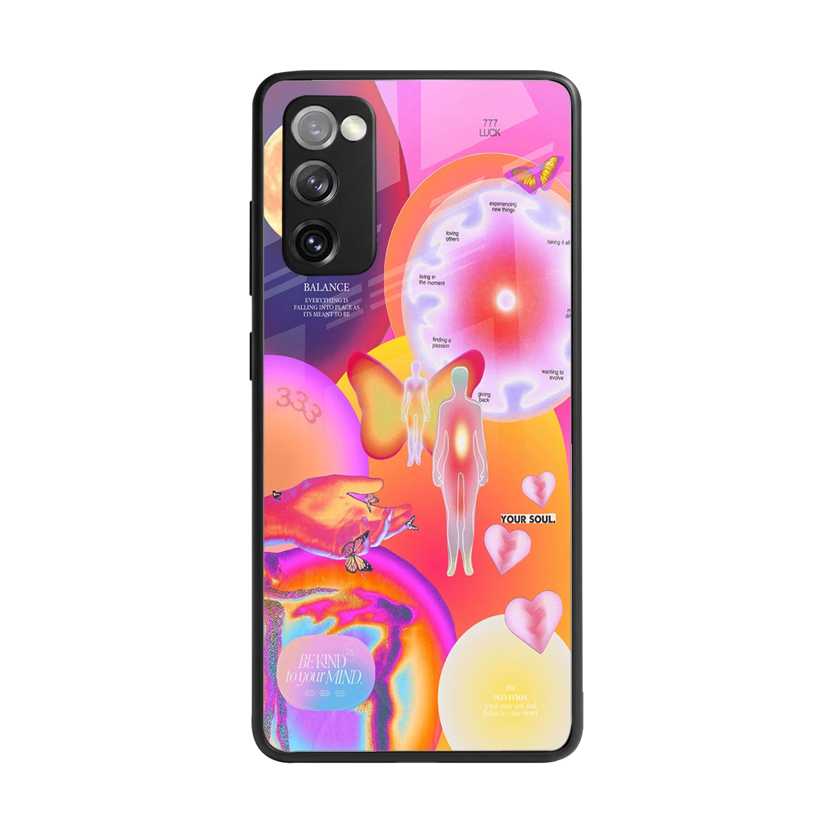 Cosmic Trinity back phone cover | glass case for samsung galaxy s20 fe