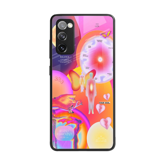 Cosmic Trinity back phone cover | glass case for samsung galaxy s20 fe