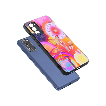 Cosmic Trinity sleek samsung galaxy s20 fe cover with tempered glass back and TPU edges