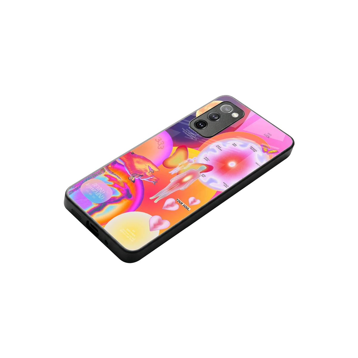 Cosmic Trinity stylish phone case for samsung galaxy s20 fe | glossy glass and slim fit