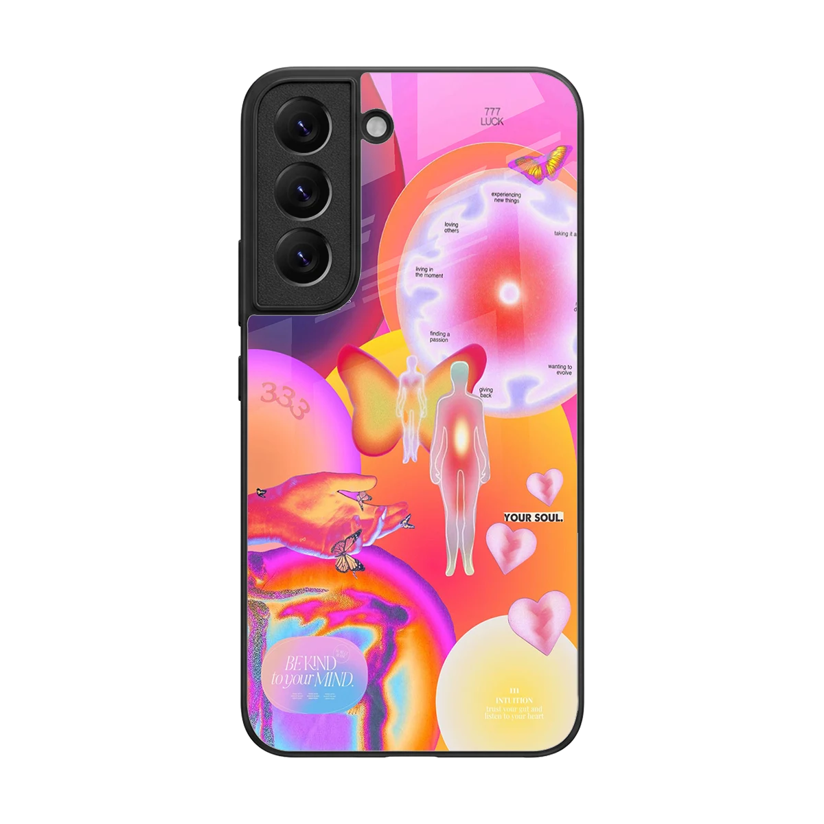 Cosmic Trinity back phone cover | glass case for samsung galaxy s22