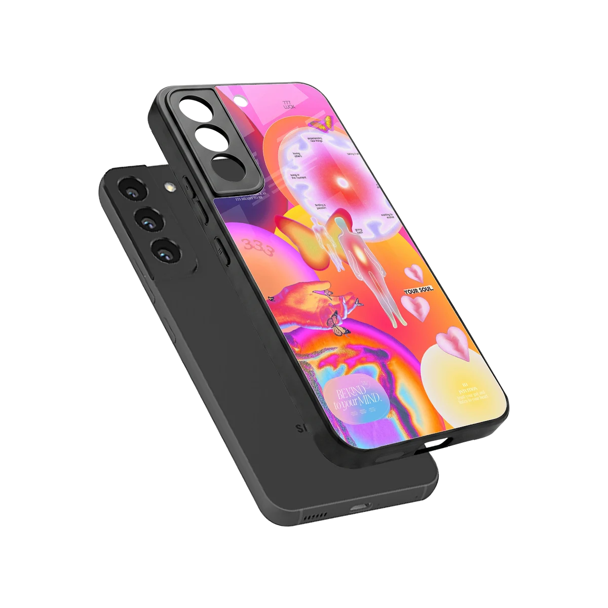 Cosmic Trinity sleek samsung galaxy s22 cover with tempered glass back and TPU edges