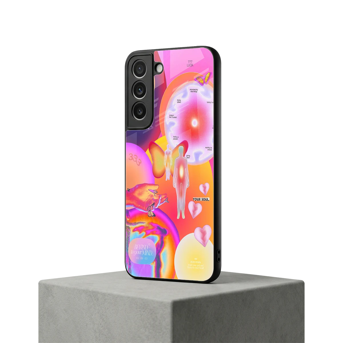 Cosmic Trinity samsung galaxy s22 mobile cover | shockproof glass phone case