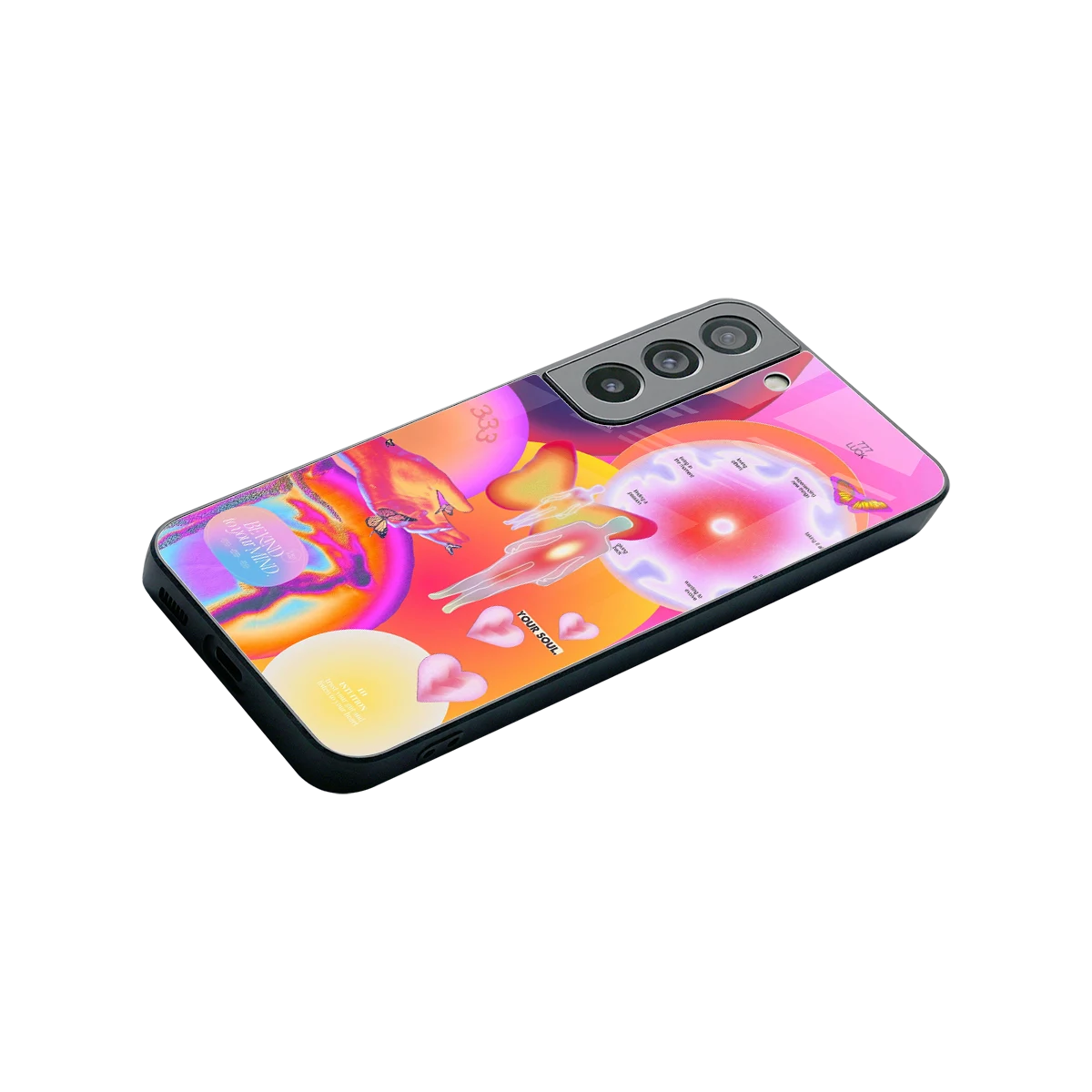 Cosmic Trinity stylish phone case for samsung galaxy s22 | glossy glass and slim fit