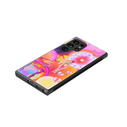 Cosmic Trinity stylish phone case for samsung galaxy s23 ultra | glossy glass and slim fit