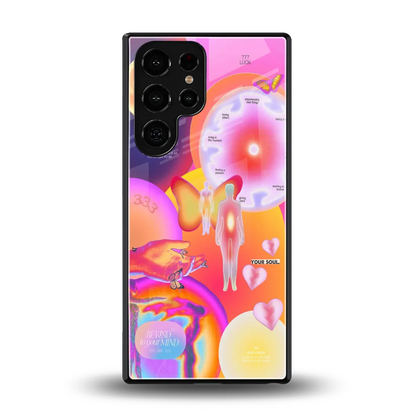 Cosmic Trinity back phone cover | glass case for samsung galaxy s25 ultra