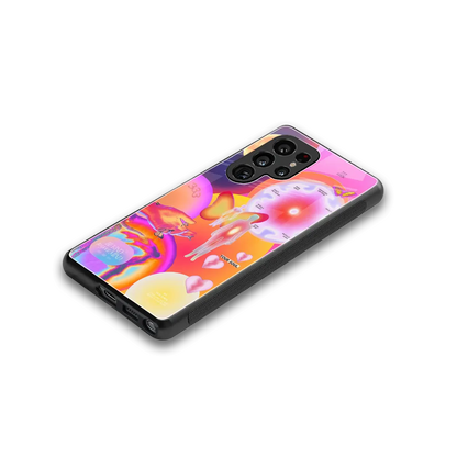 Cosmic Trinity stylish phone case for samsung galaxy s25 ultra | glossy glass and slim fit