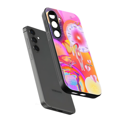 Cosmic Trinity sleek samsung galaxy s25 cover with tempered glass back and TPU edges