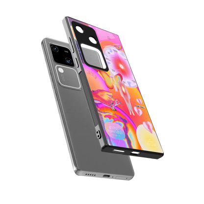Cosmic Trinity sleek vivo v30 cover with tempered glass back and TPU edges