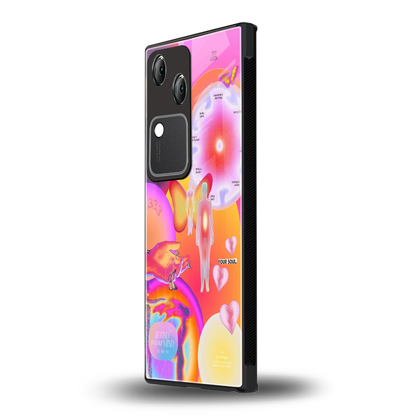 Cosmic Trinity vivo v30 mobile cover | shockproof glass phone case