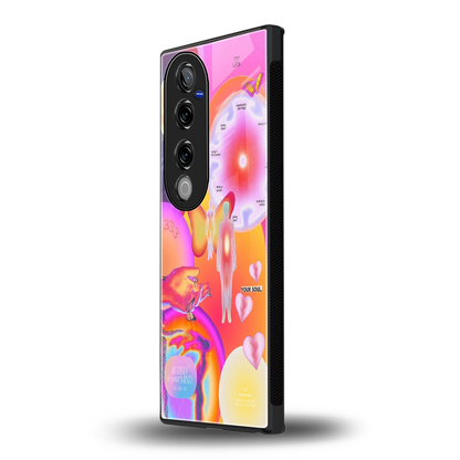 Cosmic Trinity vivo v40 pro mobile cover | shockproof glass phone case