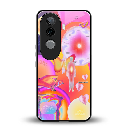 Cosmic Trinity back phone cover | glass case for vivo v40e