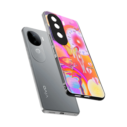 Cosmic Trinity sleek vivo v40e cover with tempered glass back and TPU edges