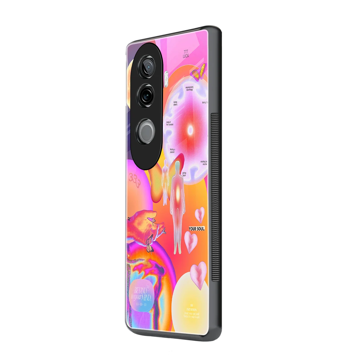 Cosmic Trinity vivo v40e mobile cover | shockproof glass phone case