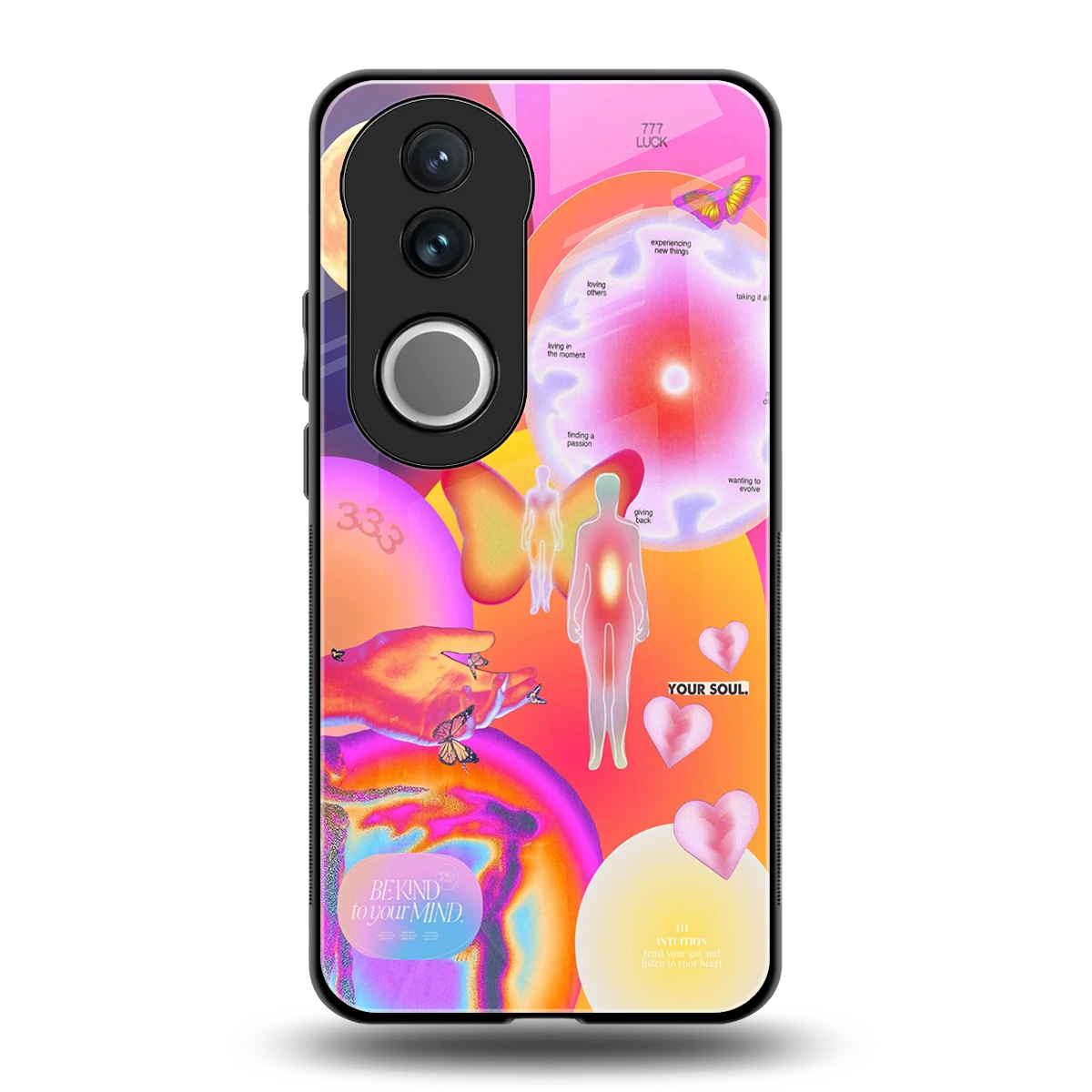 Cosmic Trinity back phone cover | glass case for vivo v50