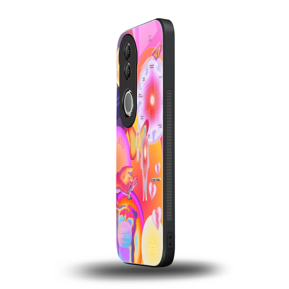 Cosmic Trinity vivo v50 mobile cover | shockproof glass phone case