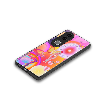 Cosmic Trinity stylish phone case for vivo v50 | glossy glass and slim fit