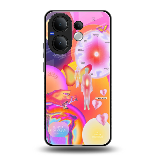 Cosmic Trinity back phone cover | glass case for vivo v60