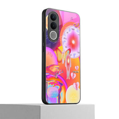 Cosmic Trinity vivo v70 fe mobile cover | shockproof glass phone case