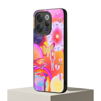 Cosmic Trinity vivo v70 elite mobile cover | shockproof glass phone case