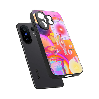 Cosmic Trinity sleek vivo x200 fe cover with tempered glass back and TPU edges