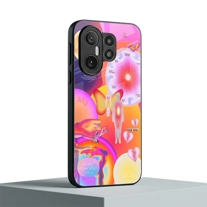 Cosmic Trinity vivo x200 fe mobile cover | shockproof glass phone case