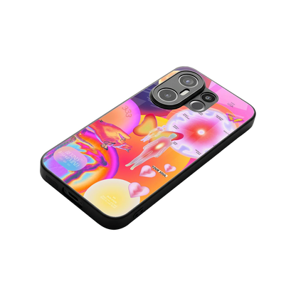 Cosmic Trinity stylish phone case for vivo x200 fe | glossy glass and slim fit